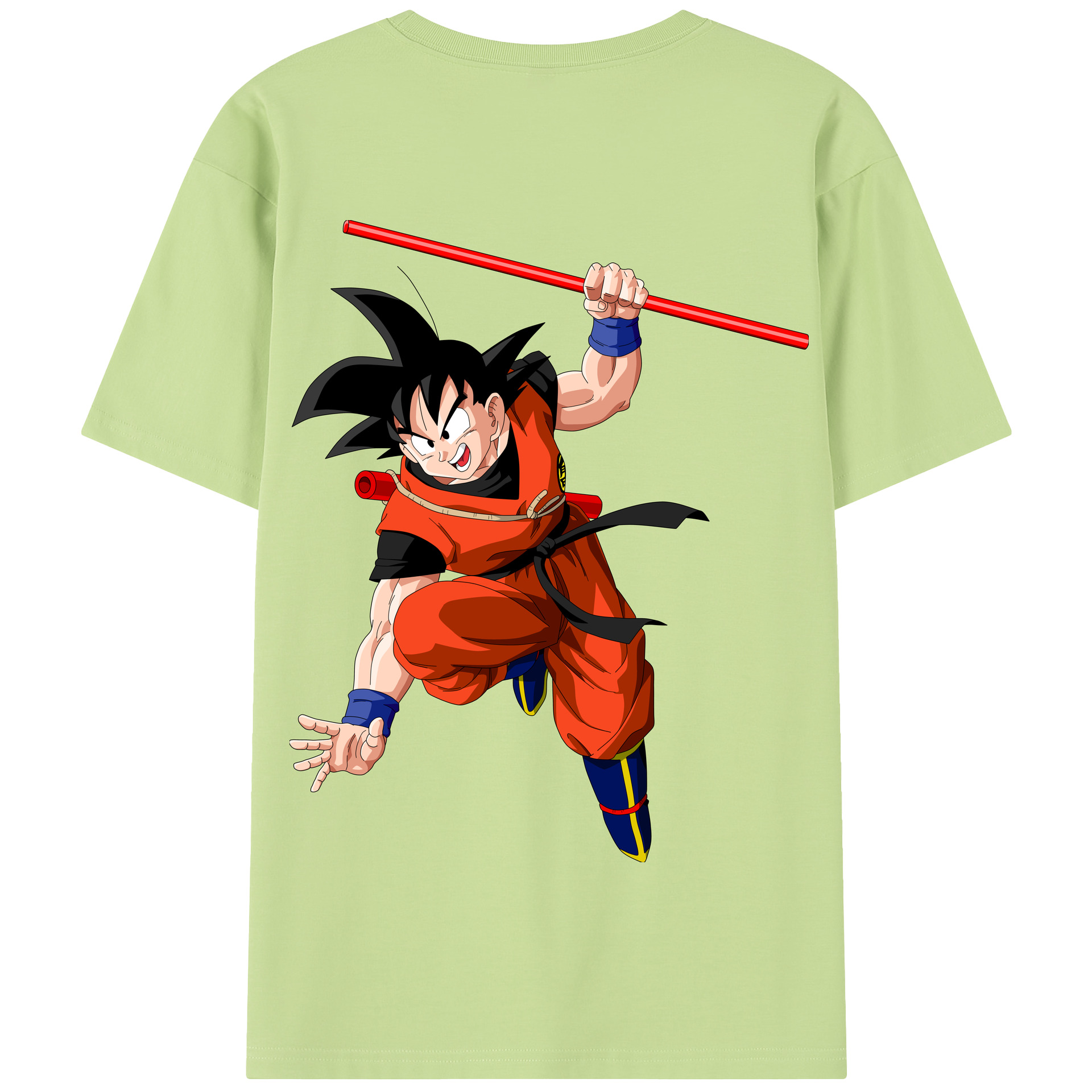 （画像用） ドラゴンボール 孫悟空（そん ごくう）Son Goku カカロット DRAGON BALL Kakarotto 綿100％半袖Tシャツ（背面プリント）